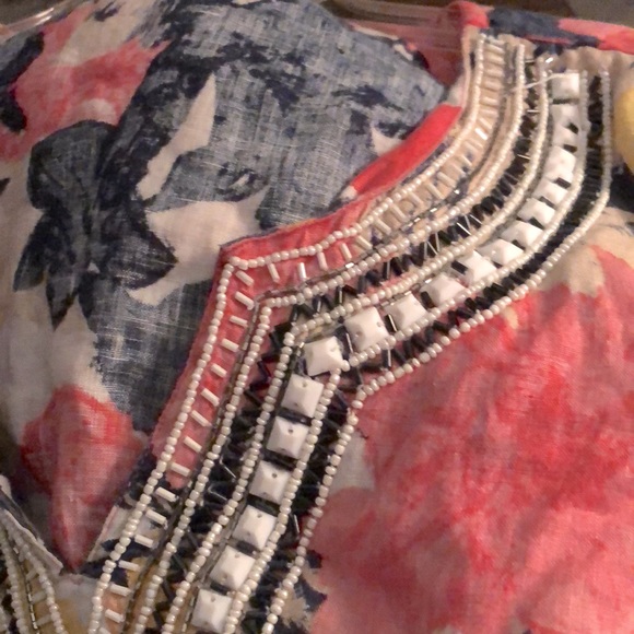 LINEN CHARTER CLUB WOMENS BLOUSE- SIZE XL- GENTLY WORN - Picture 4 of 7